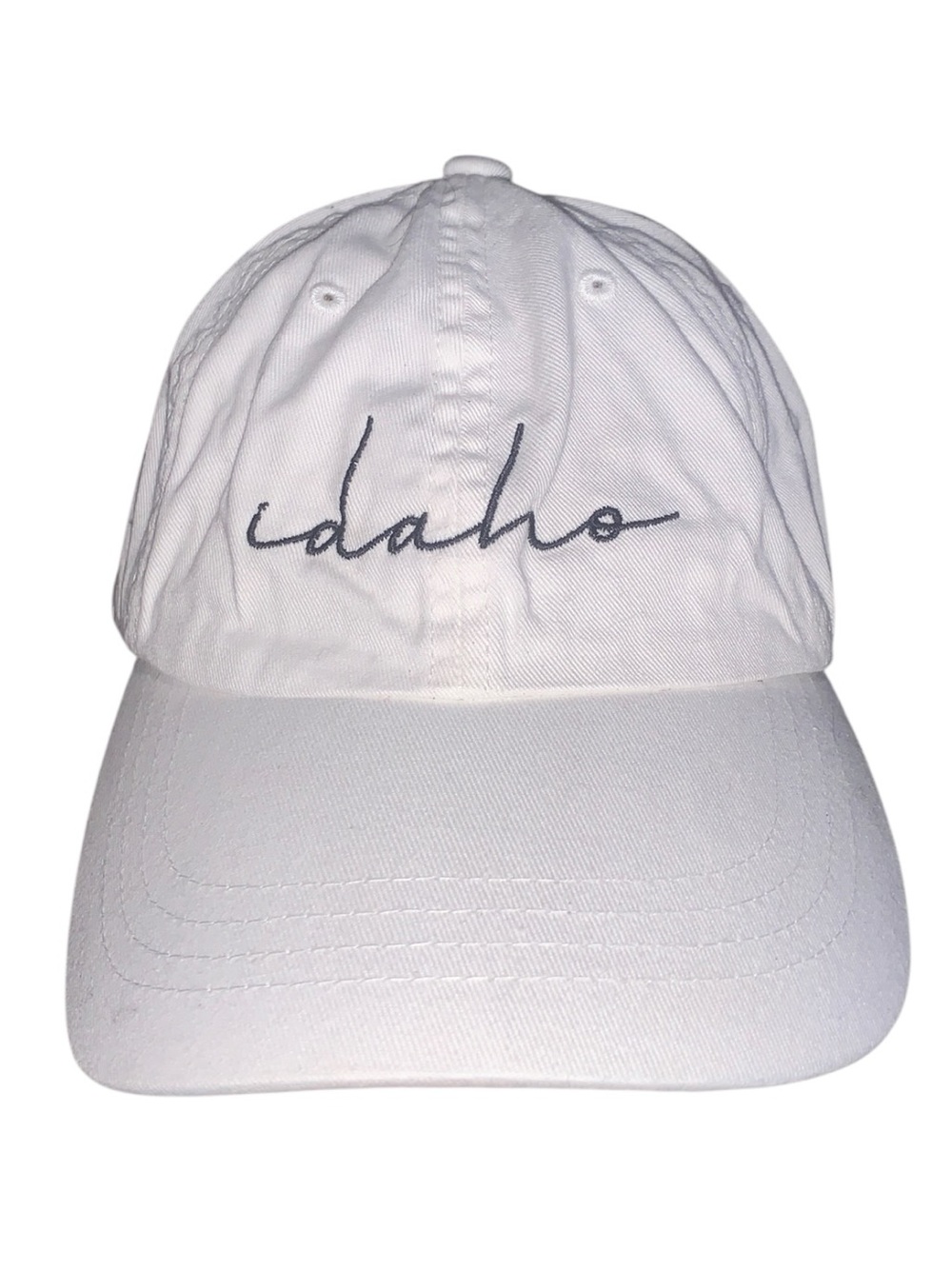 Yupoong The Classics White Cotton Idaho Embroidered Baseball Hat